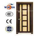 Decorative Frame MDF Armored Security Steel Wood Doors (W-T07)